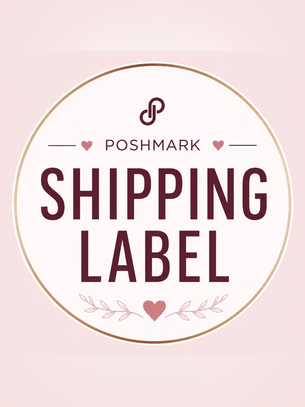 Poshmark Pink Shipping Label Graphic